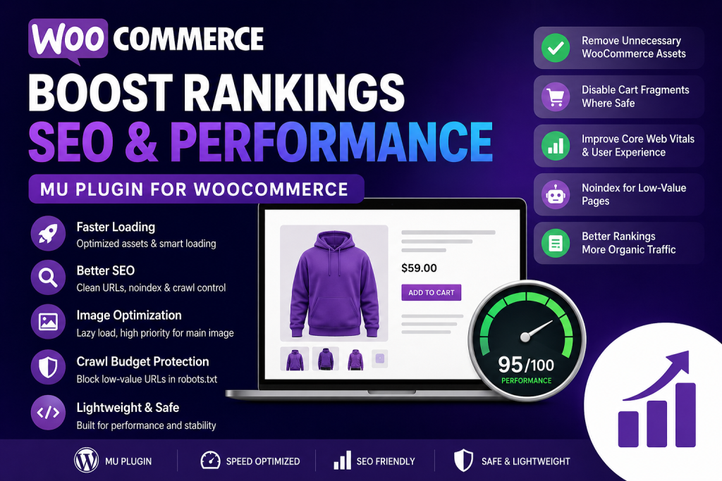 WooCommerce SEO performance MU plugin