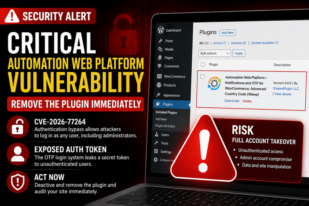 Automation Web Platform vulnerability