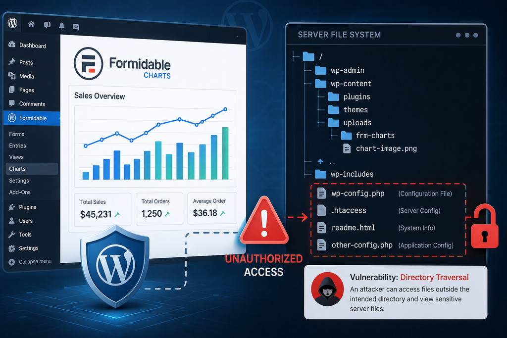 Formidable Charts vulnerability exposing sensitive WordPress server files.