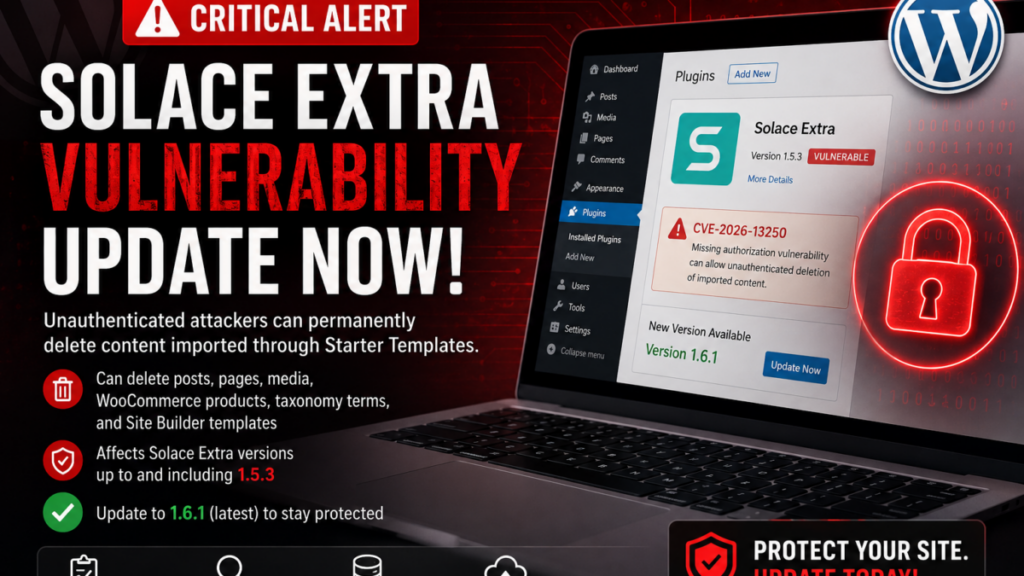 Solace Extra vulnerability
