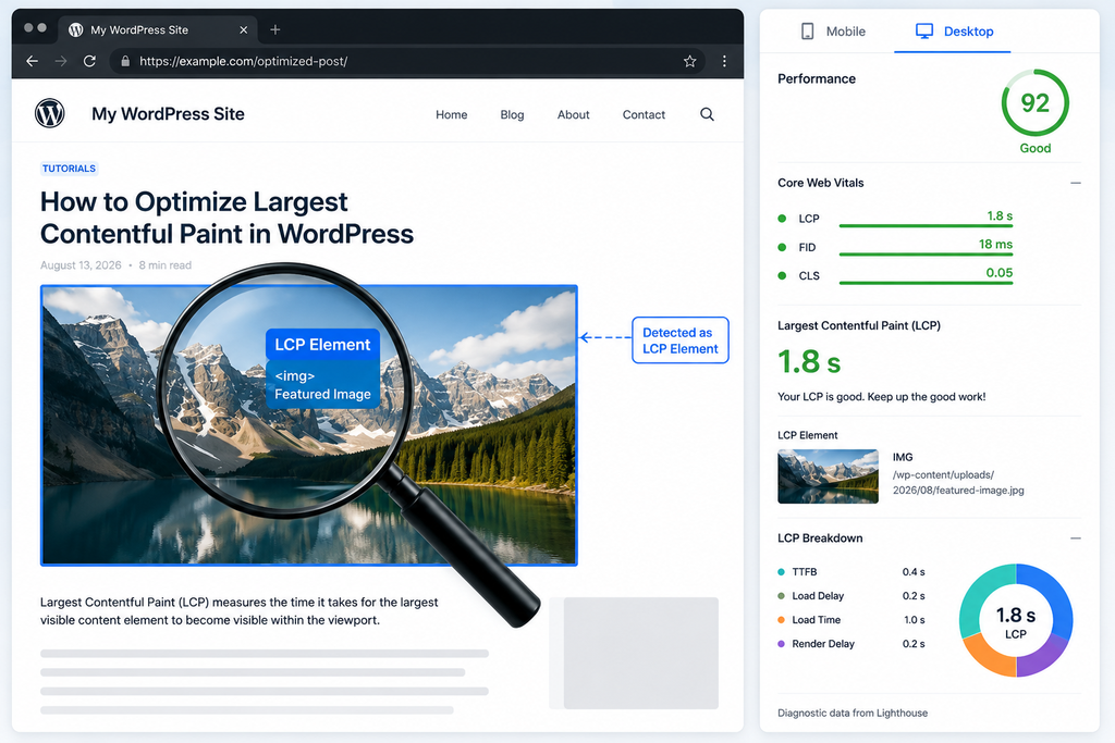 WordPress LCP Performance Analysis