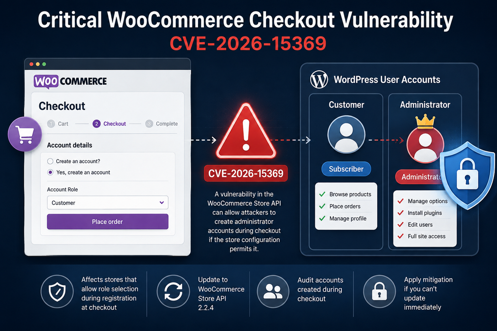 WooCommerce Checkout Vulnerability Infographic