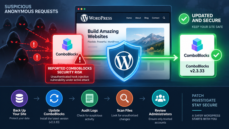 Critical ComboBlocks vulnerability security alert for WordPress administrators